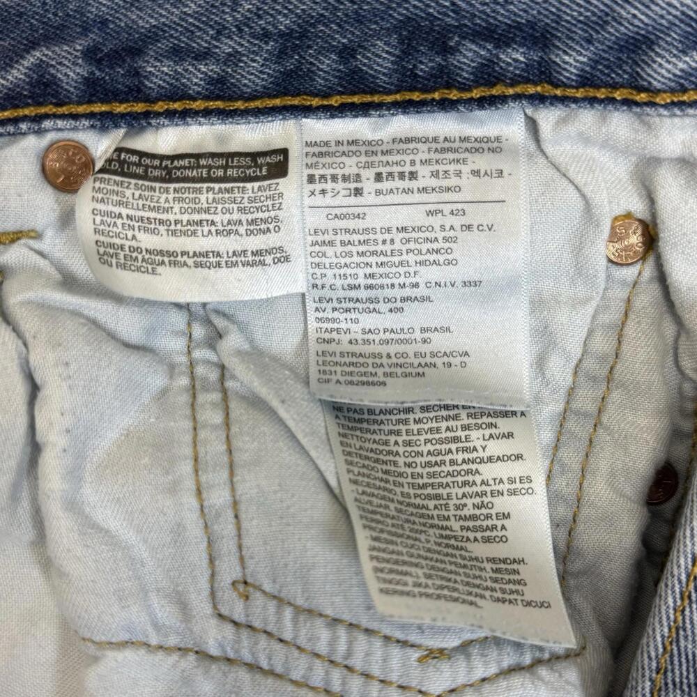 Levi's 501 XX Jeans Mens 36x34 Distressed Blue Denim Straight Leg Button Fly - Picture 11 of 13